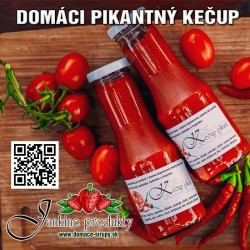 Domáce produkty predaj domáci pikantný kečup od Janky z Palárikova