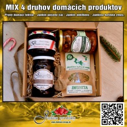 Pravé domáce produkty zo Slovenska v darčeková krabica mix 4 druhov