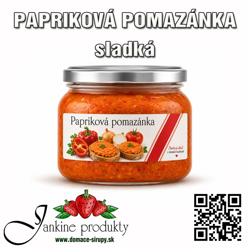 domáca papriková pomazánka poctivé produkty od Janky z Palárikova