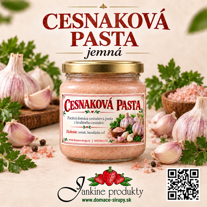 domáca cesnaková pasta z domáceho cesnaku bez konzervantov a chemie